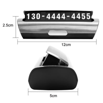 Hidden Luminous Temporary Parking Sign With Car Number, Silver, Imitation Wood Grain, Imitation Stone Pattern, Pure Black, Pure White