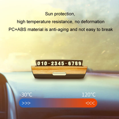 Hidden Luminous Temporary Parking Sign With Car Number, Silver, Imitation Wood Grain, Imitation Stone Pattern, Pure Black, Pure White