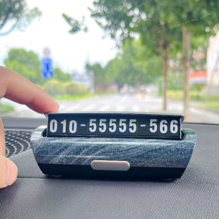 Hidden Luminous Temporary Parking Sign With Car Number, Silver, Imitation Wood Grain, Imitation Stone Pattern, Pure Black, Pure White