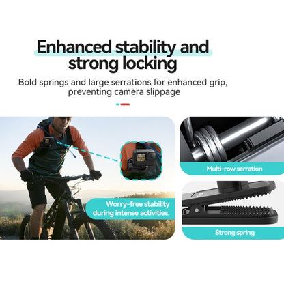 TELESIN Quick Release Universal Backpack Clip Magnetic Backpack Mounting Bracket