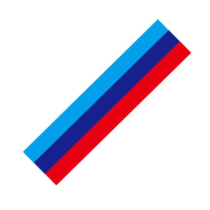 2pcs Steering Wheel Three-color Label Car Modification Film, German Flag, For BMW M Style, France Flag, Italian Flag, Russian Flag