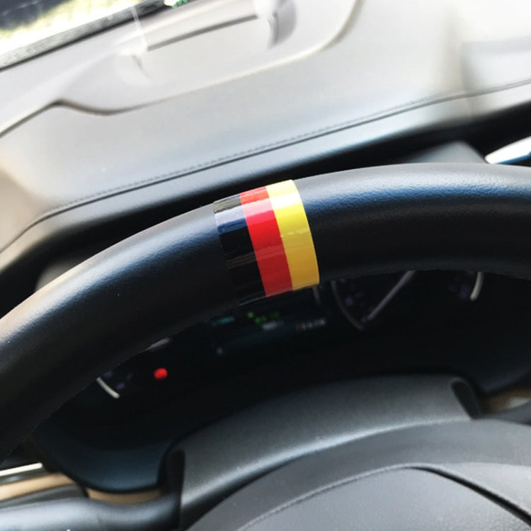 2pcs Steering Wheel Three-color Label Car Modification Film, German Flag, For BMW M Style, France Flag, Italian Flag, Russian Flag