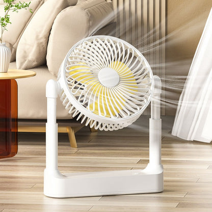 Portable Retractable USB Home Desktop Fan Large Wind Power Outdoor Ceiling Fan, Plug-in Model, Charging Model
