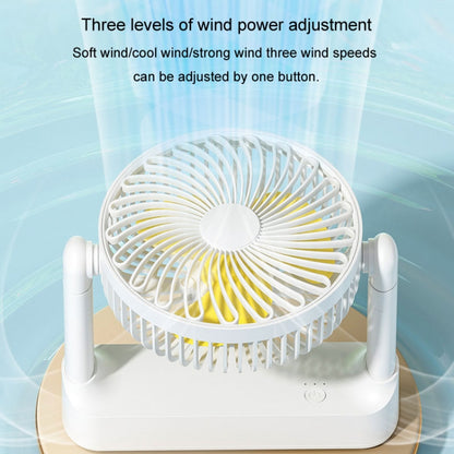 Portable Retractable USB Home Desktop Fan Large Wind Power Outdoor Ceiling Fan, Plug-in Model, Charging Model