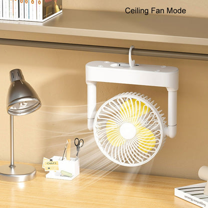 Portable Retractable USB Home Desktop Fan Large Wind Power Outdoor Ceiling Fan, Plug-in Model, Charging Model