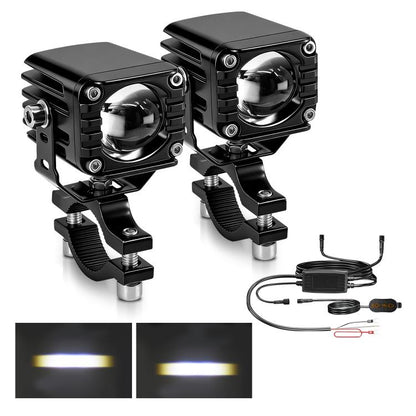 40W Motorcycle Wired Switch Integrated Waterproof Spotlight