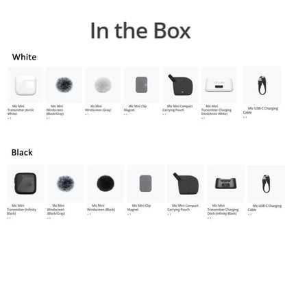 Original Transmitter For DJI Mic Mini, Transmitter(Black), Transmitter(White)
