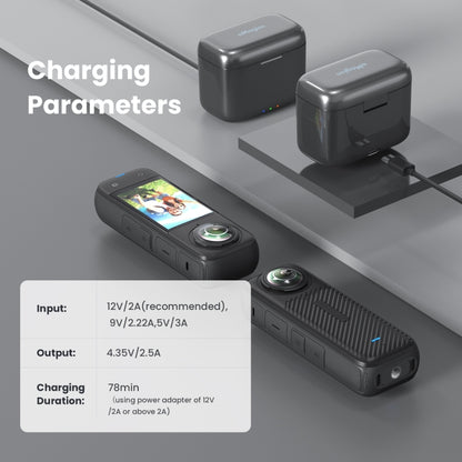 For Insta360 X4 AMagisn Battery Fast Charge Charging Box Sports Camera Accessories, For Insta360 X4