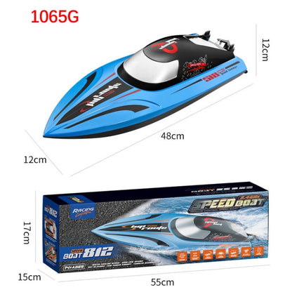 812 High-Speed RC Boat Large Horsepower Speedboat Long Endurance Waterproof Boys Water Toy, Single Battery, Dual Batteries