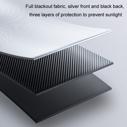 Car Summer No-punch Retractable Titanium Silver Sunshade Curtain, 40x60cm, 40x125cm, 45x125cm, 50x125cm