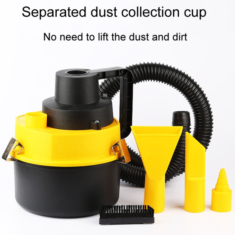 Vehicle Vacuum Cleaner For Wet And Dry Use Large Round Tub Car Cleaning Tool, 12V Car Model
