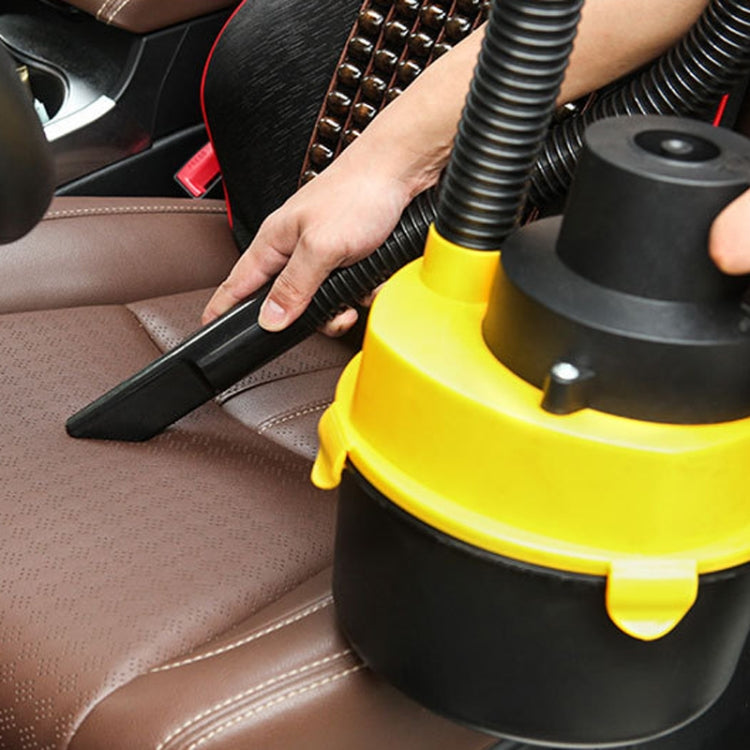 Vehicle Vacuum Cleaner For Wet And Dry Use Large Round Tub Car Cleaning Tool, 12V Car Model