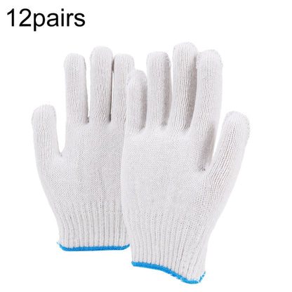 12pairs Labor Protection Wear-Resistant Cotton Gloves Thickened Construction Site Work Gloves, 400G, 500G, 600G, 750G