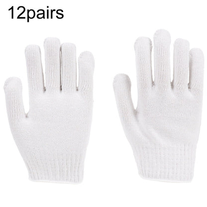 12pairs Labor Protection Wear-Resistant Cotton Gloves Thickened Construction Site Work Gloves, 400G, 500G, 600G, 750G