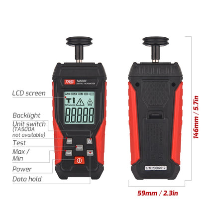 Laser Tachometer Digital Display Measuring Speed Meter, TA500A Optical Measurement