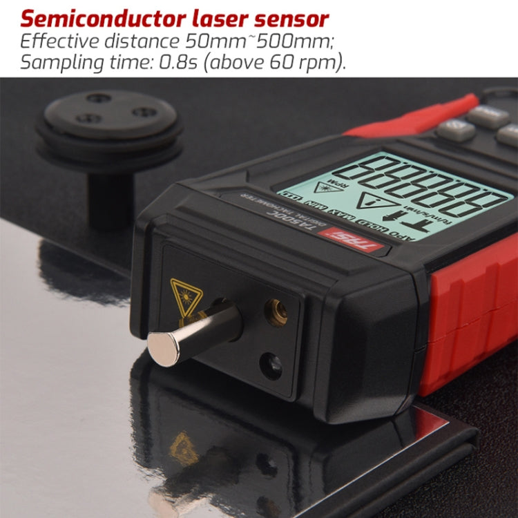 Laser Tachometer Digital Display Measuring Speed Meter, TA500A Optical Measurement