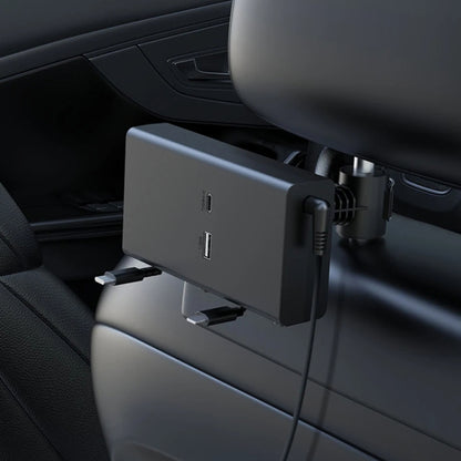 Car Cigarette Lighter Rear Seat Retractable Dual-Wire Charger, Car Charger