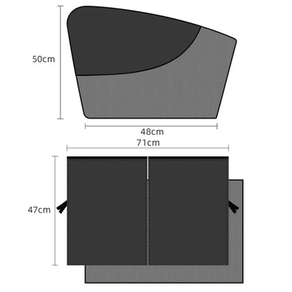 Car Magnetic Summer Sun Protection Insulating Privacy Curtain, Main Driver Arc, Co-pilot Arc, Rear Window Square
