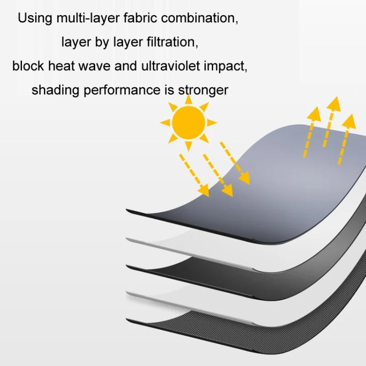 Car Magnetic Summer Sun Protection Insulating Privacy Curtain, Main Driver Arc, Co-pilot Arc, Rear Window Square