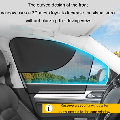 Car Magnetic Summer Sun Protection Insulating Privacy Curtain, Main Driver Arc, Co-pilot Arc, Rear Window Square