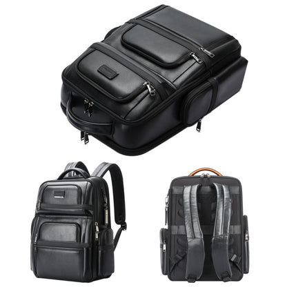 Bopai 61-17311 Large-capacity First-layer Cowhide Laptop Backpack With USB+Type-C Port, 61-17311
