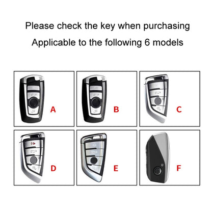 For BMW Car Key Cover Multifunctional Keychain Anti-Lost Number Plate, A, B, C, D, E, F
