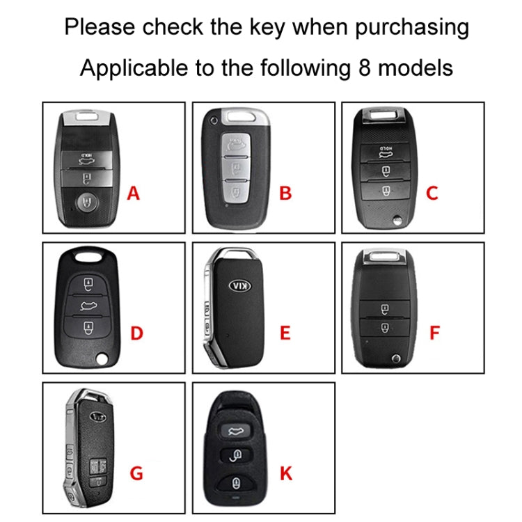 For Kia Car Key Cover Multifunctional Keychain Anti-lost Number Plate, A, B, C, D, E, F, G, K