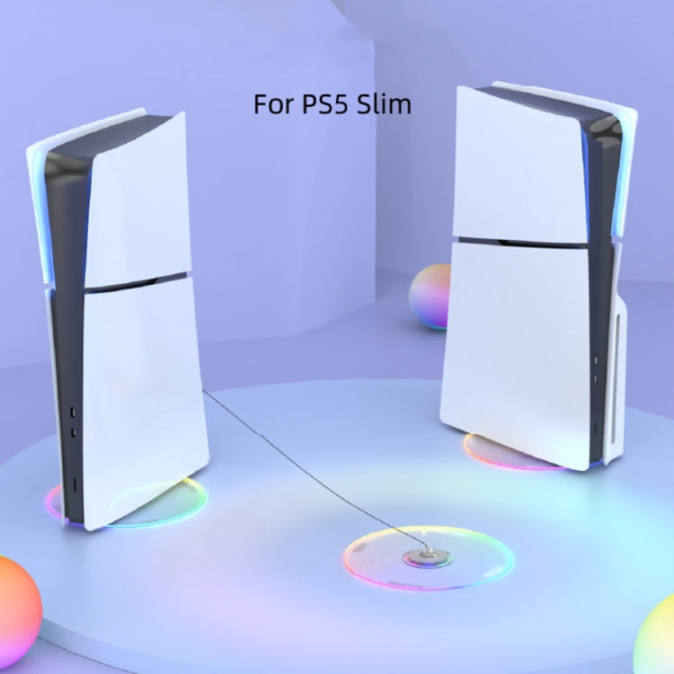 For PS5 Slim iplay HBP-575 Simple Storage Base Light Version RGB Colorful Vertical Storage Bracket, HBP-575