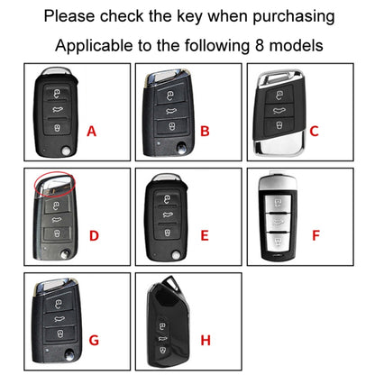 For Volkswagen Key Cover Multifunctional Keychain Anti-lost Number Plate, A, B, C, D, E, F, G, H