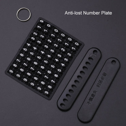 For Volkswagen Key Cover Multifunctional Keychain Anti-lost Number Plate, A, B, C, D, E, F, G, H