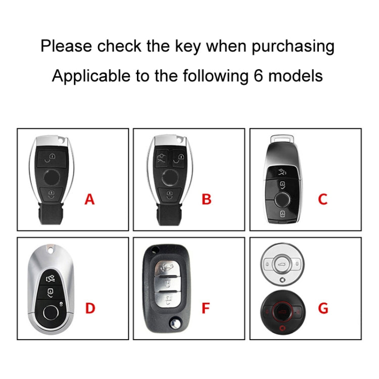 For Mercedes-Benz Car Key Cover Multifunctional Keychain Anti-lost Number Plate, A, B, C, E, F, G