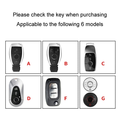 For Mercedes-Benz Car Key Cover Multifunctional Keychain Anti-lost Number Plate, A, B, C, E, F, G