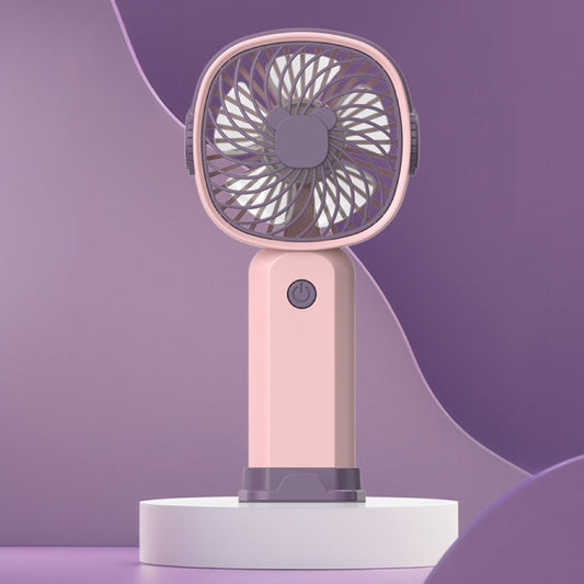 Handheld Portable Mini Multifunctional Fan With Phone Holder Function, Pink Purple with Battery, Yellow Green with Battery, Pink Purple no Battery, Yellow Green no Battery