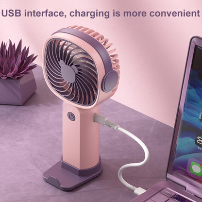 Handheld Portable Mini Multifunctional Fan With Phone Holder Function, Pink Purple with Battery, Yellow Green with Battery, Pink Purple no Battery, Yellow Green no Battery