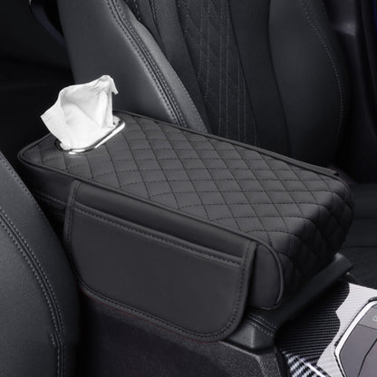 Car Armrest Box Booster Pad Widened Interior Tissue Box, Black, Volcanic Red, Mocha Brown, Beige, Black Red, Gray, Brown
