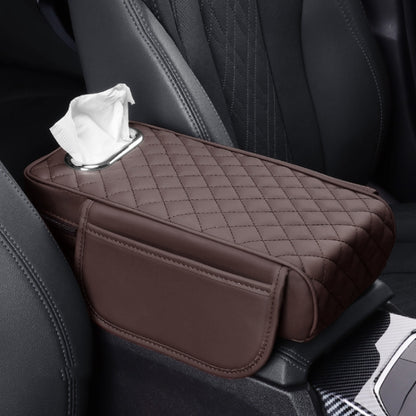 Car Armrest Box Booster Pad Widened Interior Tissue Box, Black, Volcanic Red, Mocha Brown, Beige, Black Red, Gray, Brown