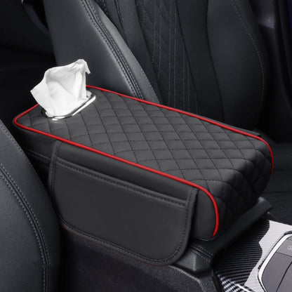 Car Armrest Box Booster Pad Widened Interior Tissue Box, Black, Volcanic Red, Mocha Brown, Beige, Black Red, Gray, Brown