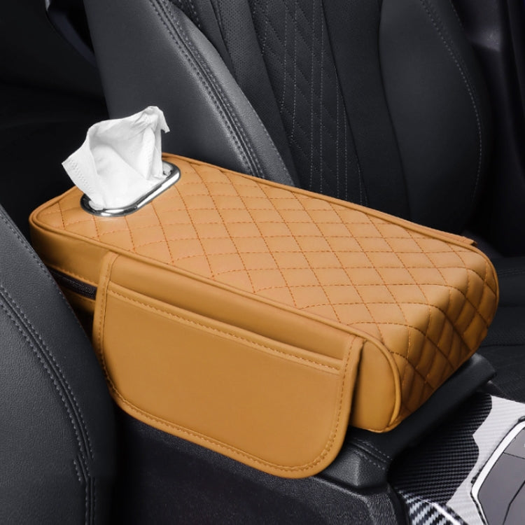 Car Armrest Box Booster Pad Widened Interior Tissue Box, Black, Volcanic Red, Mocha Brown, Beige, Black Red, Gray, Brown