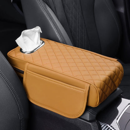 Car Armrest Box Booster Pad Widened Interior Tissue Box, Black, Volcanic Red, Mocha Brown, Beige, Black Red, Gray, Brown