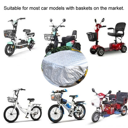 Battery Car Front Basket Rain Cover Bicycle Basket Waterproof Bag Universal, Large, Super Large