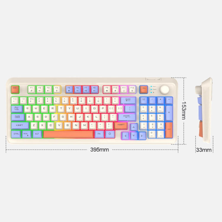 XUNSVFOX K94 Wireless Bluetooth Dual Mode Mechanical Keyboard Gaming Office Laptop Keyboard