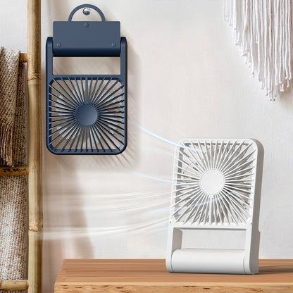 HX-123 USB Charging Wall-mounted Desktop Folding Thin and Light Small Fan