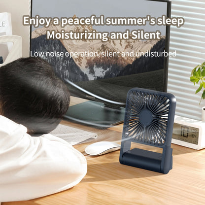 HX-123 USB Charging Wall-mounted Desktop Folding Thin and Light Small Fan
