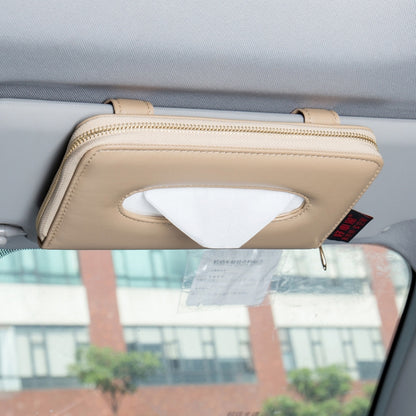 Car Sun Visor Skylight Hanging Tissue Box, H055 Black, H053 Beige, H052 Gray, H051 Brown