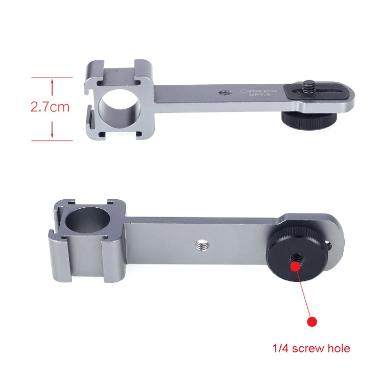Cimapro CPT-3 Three-headed Hot Boot Bracket Adapter Mount LED Mic On Gimbal, 2
