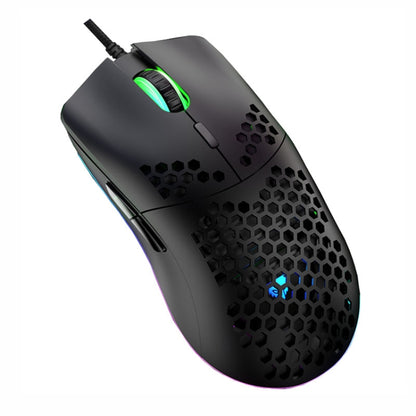 XUNSVFOX XYH90 Wired Hollow Hole Mouse RGB Illuminated Macro Programming Gaming Mouse, XYH90