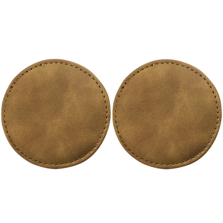 2pcs/ Set Car Suede Anti-Slip Water Coaster Car Interior Decoration