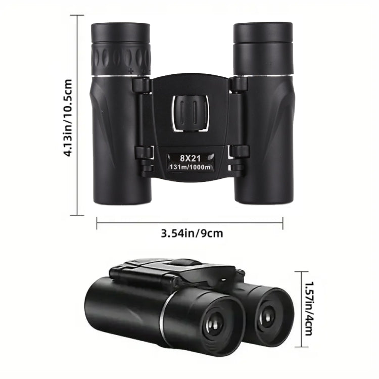 Outdoor Low-light Night Vision High-power HD Mini Binoculars, 8X21