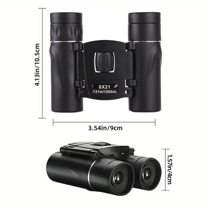 Outdoor Low-light Night Vision High-power HD Mini Binoculars, 8X21