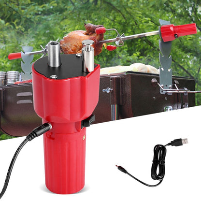 Outdoor Picnic Grill Rotary Motor Barbecue Motor Bracket Accessories With USB Wire, USB Cable Powered